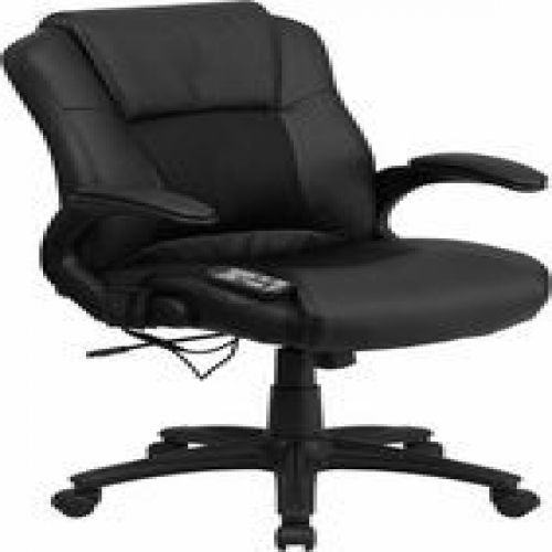Flash furniture bt-2536p-1-gg massaging black leather executive office chair for sale