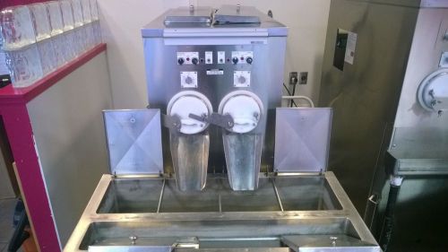 2 - barrel ross frozen custard machine, water cooled 3- phase + dipping cabinet for sale