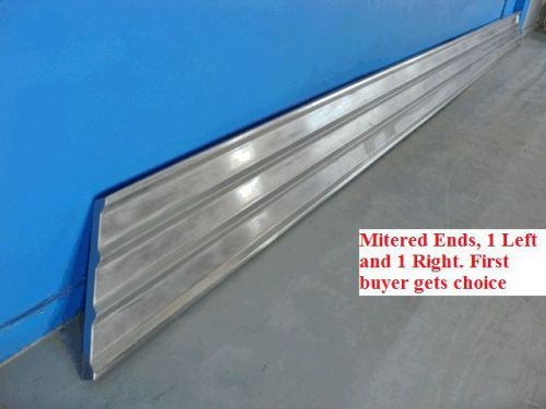 18ft stainless tray or plate slides buffet cafeteria 14&#034;x 2&#034; w mitered ends l&amp;r for sale