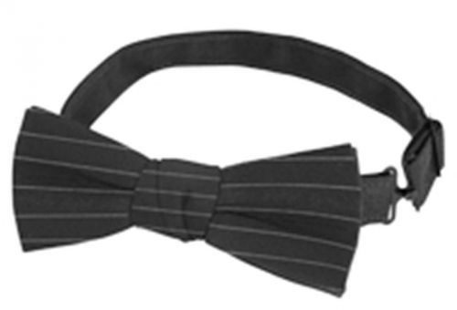 F43 Black Pinstripe Bow Tie Fully-Adjustable Band 2&#039; Height 25081
