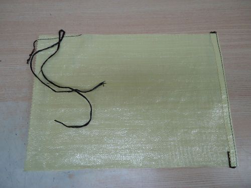 50 Woven polyprop Sandbags yellow 14&#034; X 24&#034;  With Attached Ties