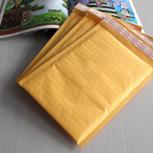 10X Enduring Kraft Bubble Bag Padded Envelopes Mailers Shipping Yellow Bags HFCA