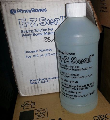 NEW IN BOTTLE! OEM PITNEY BOWES E-Z SEAL SOLUTION! REORDER 601-0! 16OZ BOTTLE