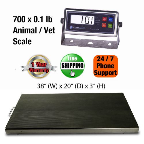 New 700x0.1lb Vet Scale/ Animal Scale/ Livestock Scale Stainless Steel Platter