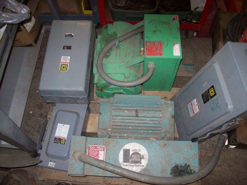 Two roto phase converters 15hp/40hp max 20hp/60hp max w / junction boxand switch for sale