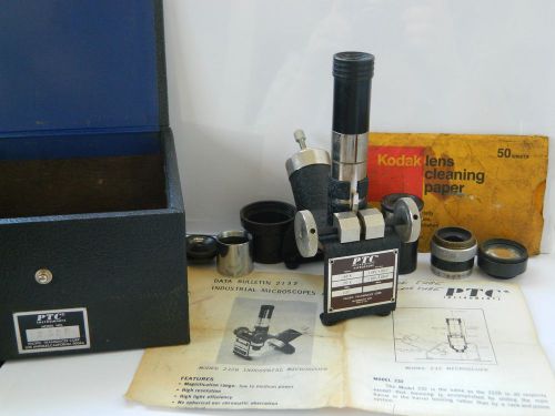 PTC Pacific Transducer Industrial Measuring Shop Field Microscope with Extras