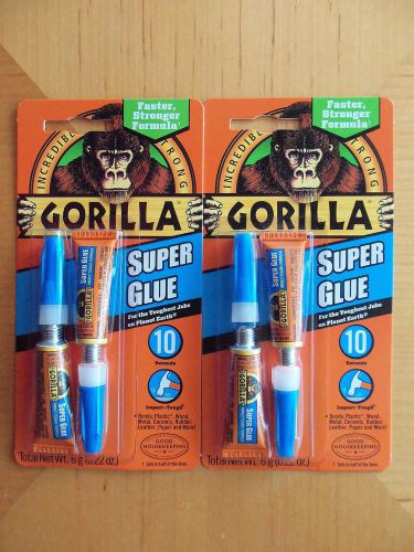 2 packs gorilla super glue 6 g tubes 4 total for sale