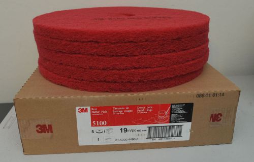 Lot of 10 Unused 3M Red Buffer Pads 19&#034; #5100