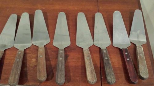 10&#034; Pizza Servers Wooden  Handled  (Lot of 8)