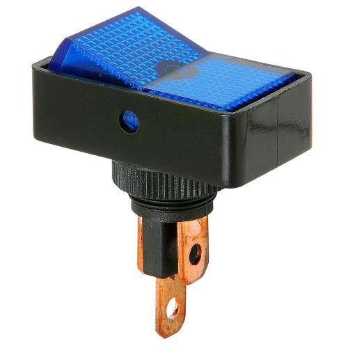 Spst automotive rocker switch w/blue illumination 12v 060-754 for sale
