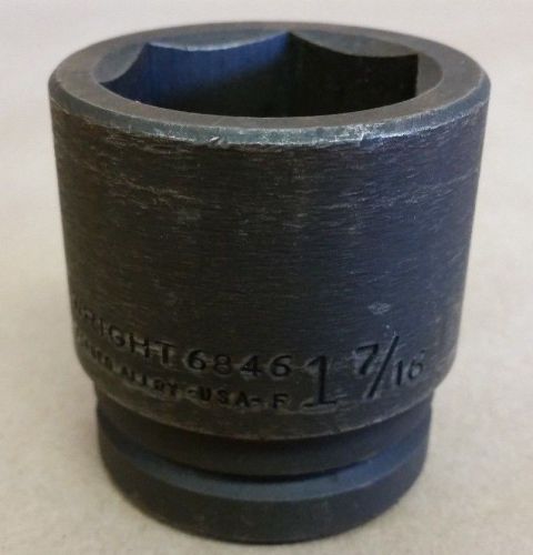 WRIGHT 6846 IMPACT SOCKET 3/4 INCH DRIVE 1-7/16 INCHES MADE IN USA