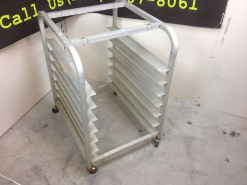 Slides Restaurant  Sheet Pan  Tray Holder Cart Rack Aluminum on Casters