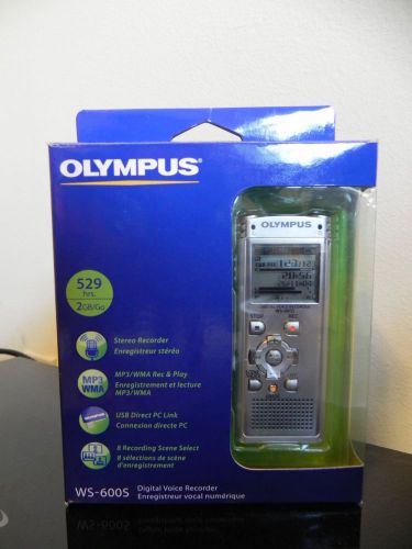 OLYMPUS WS-600S Digital Voice Recorder 529 Hrs. WIN MAC Stereo - USB Direct PC