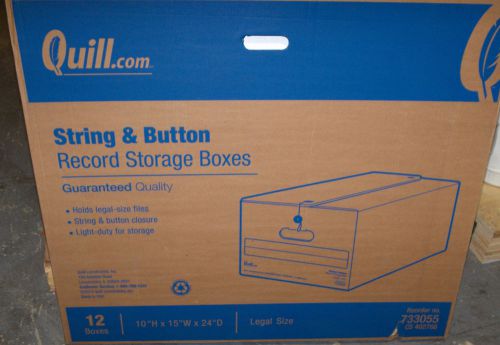 Quill Brand String and Button Storage Bankers Boxe Legal-Size 12/Carton (733055)