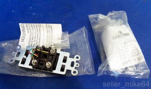 LEVITON 001-40649-000 TELEPHONE WALL JACK, 4-CONDUCTOR, LOT OF 2, NEW IN BAG