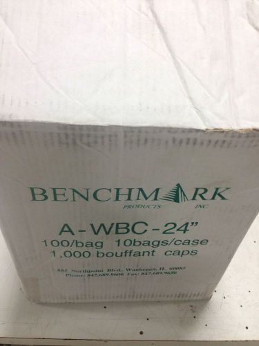 1000 Bouffant Caps Hair A-WBC-24&#034; Benchmark New Bagged