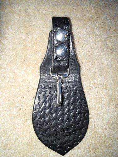 key ring holder black basketwave leather LAWPRO for duty belts for only $4
