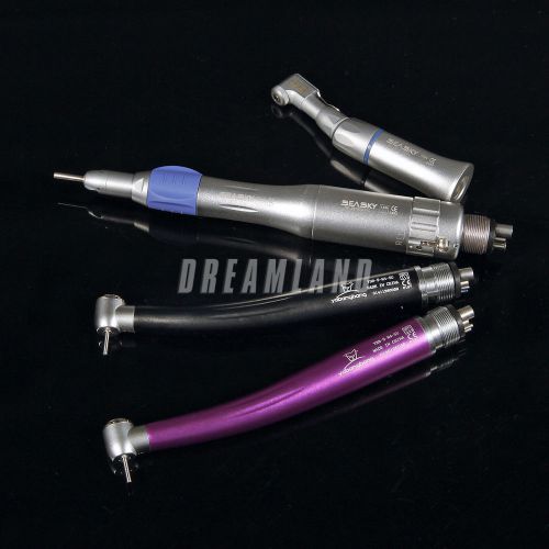 2pc Dental High speed Handpiece 4 Hole + Inner Water Contra Angle Kit EPT-3 USA7