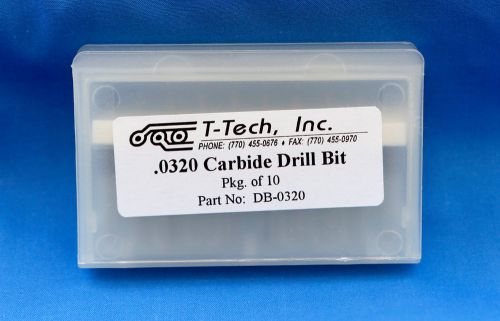 T-Tech Carbide Drill Bit (DB-0320) 0.0320 Qty 10