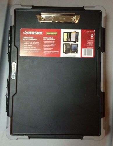 Husky Clipboard 3 Compartment Document Storage Box With Card And ID Holder!