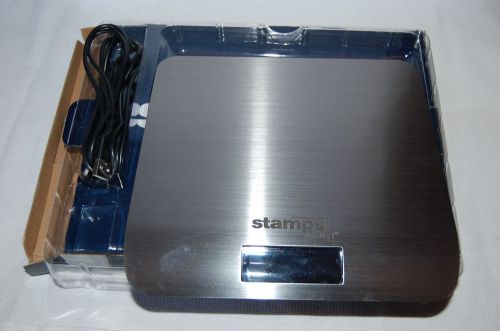STAMPS.COM STAINLESS 5LB DIGITAL POSTAGE SCALE USB