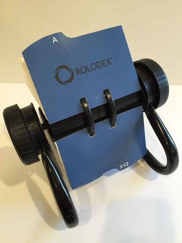 Rolodex Open Rotary Card File Black Finish