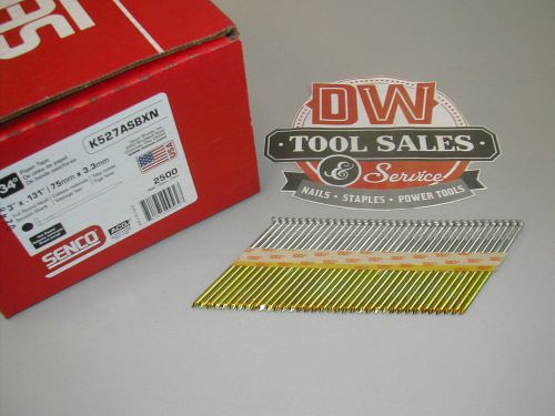 Made in usa senco 10d 3&#034; galvanized  full round head nails 30-35 degree paper for sale