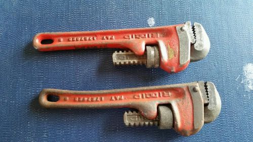 Pair of 6&#034; Rigid Ridge Tool Co Pipe Wrenches