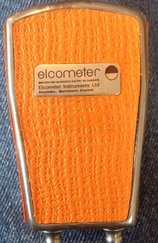 VINTAGE ELCOMETER PAINT COATING THICKNESS GAUGE W/LEATHER CASE 1950&#039;s-60&#039;s RARE!