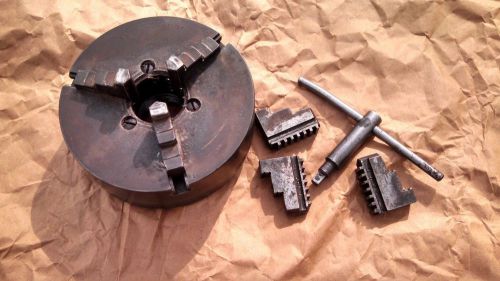 Union Mfg. Co. 5&#034; Three Jaw Chuck with Reversible Jaws 1-1/2&#034;-8 TPI