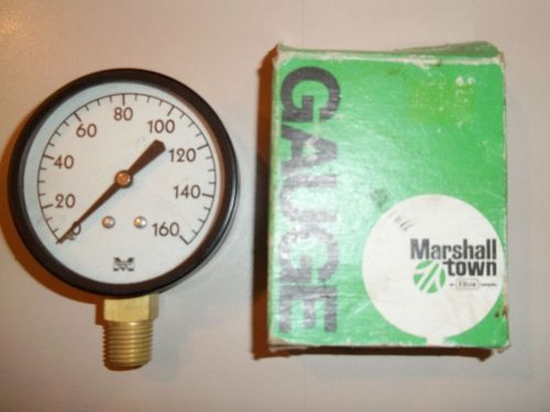 Marshalltown 160 PSI 2 &amp; 1/2&#034; Pressure Utility Gauge 1/4&#034; NPT,FIG. 23 G10089 USA