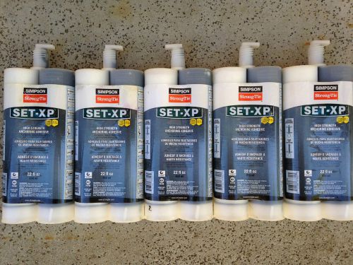 Simpson Strong-Tie Set-XP Epoxy Anchoring Adhesive 22oz. Cartridges, Lot of 5