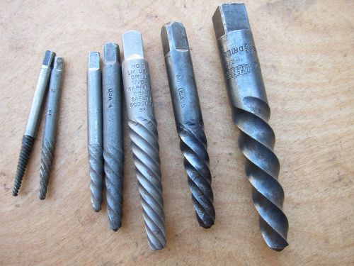 7 PIECE SPIRAL FLUTE SCREW EXTRACTOR:  CLEVELAND ,LM, M....USA