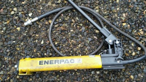 ENERPAC HYDRAULIC HAND PUMP 10000 PSI 6 FT HOSE USED