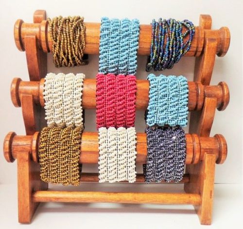 Walnut Color Wood Bracelet Display
