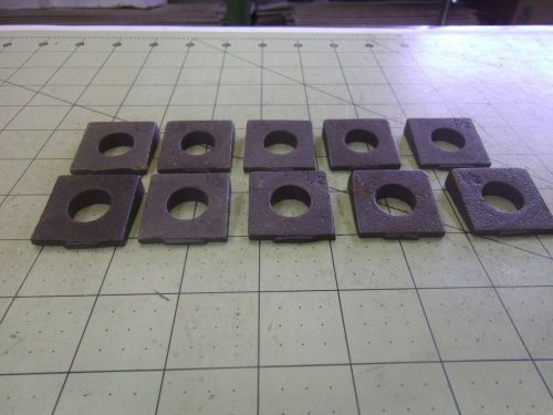 (10) LEVELING WASHERS  ID 0.58 SQ SIZE 1.26&#034; THICK 0.13 TO 0.33 #58018