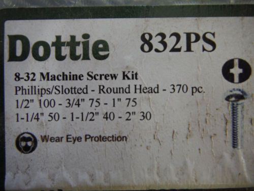 8-32 machine screw kit (dottie 832ps) for sale