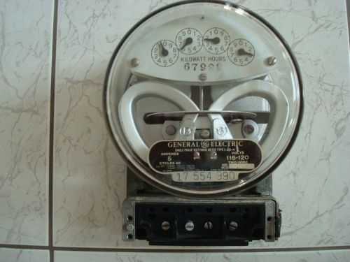 VINTAGE  G.E. ELECTRIC  METER   TYPE  I-20-A