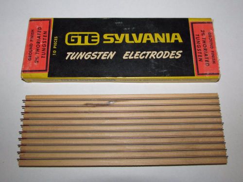 GTE Sylvania 2% Thoriated Tungsten Electrodes Box of 10, tig welding