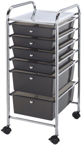 Blue Hills Studio Storage Cart with 6 Drawers 13-Inch by 32-Inch by 15-