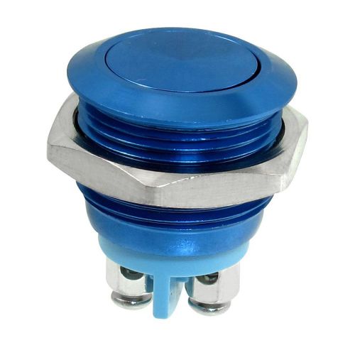 16mm Flush Mounted Momentary SPST Stainless Steel Push Button Switch New