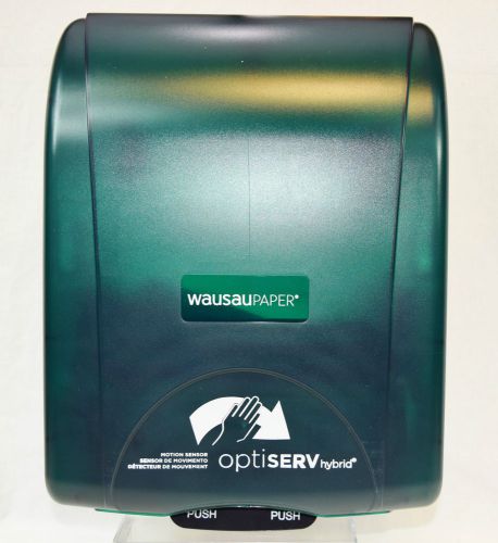 New Wausau Paper OptiServ Hybrid Dual-Functionality Paper Towel Dispenser Green