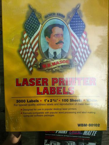 W.B. Mason Laser Printer Labels 3000 Labels