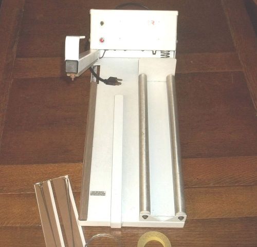 Latter heat seal machine 16&#034; bar on roller base for shrink wrap plastic+extras for sale