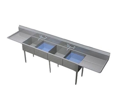 Duke 274s-218 supreme sink four compartment 132&#034;w x 32.75&#034;d x 43&#034;h 18&#034;... for sale
