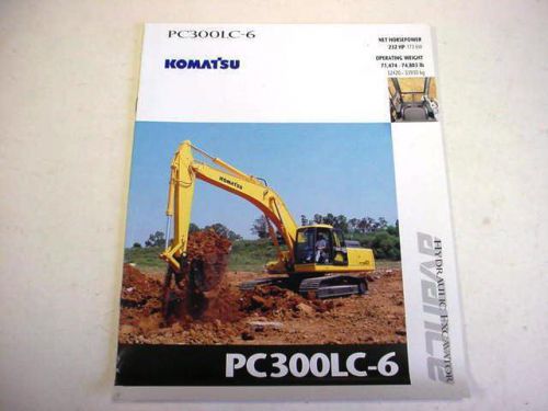 Komatsu PC300LC-6 Hydraulic Excavator Color Brochure