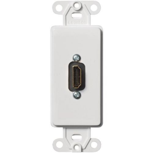 Leviton 41647-W decora Insert HDMI Wall Plate w/F-to-F Connectors - White