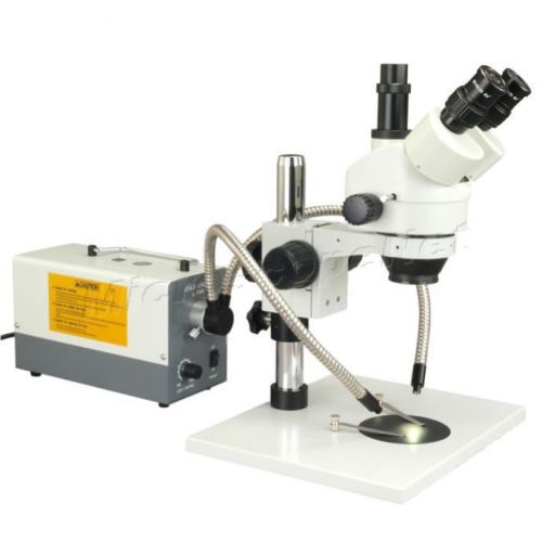 New 7x-45x zoom trinocular stereo microscope+150w dual gooseneck cold spot light for sale