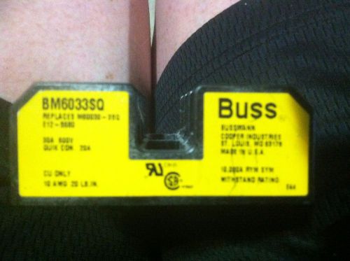 Buss fuseholder BM6033SQ Bussman 30amp 600 Volt NEW OLD STOCK