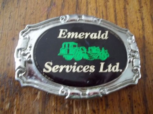 Vintage Caterpillar Euclid Terex Scraper Belt Buckle Emerald Services Crawler JD
